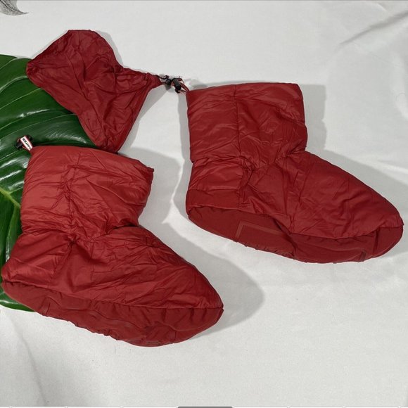 NIB $55 Hunter‎ [ Medium 5 6 7 ] Chelsea Down Insulated Boot Socks Military Red - Picture 7 of 14